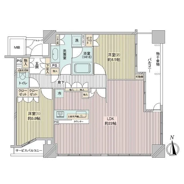 クラッシィタワー南船場 間取図