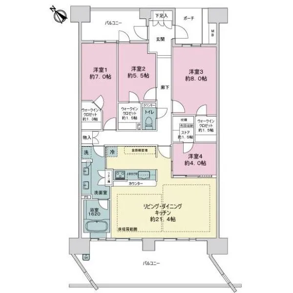 パークシティグランデ新浦安 リバーパレスII番館 間取図