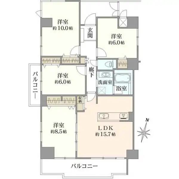 高槻グランドハイツ 間取図