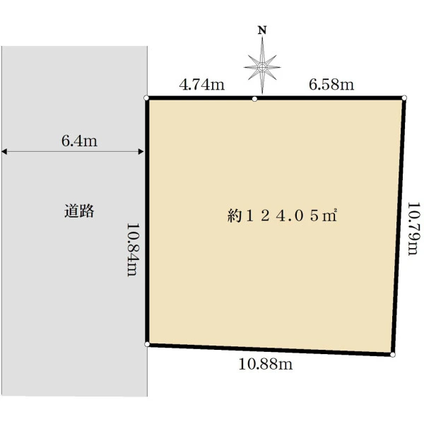 横浜市青葉区新石川4丁目 区画図