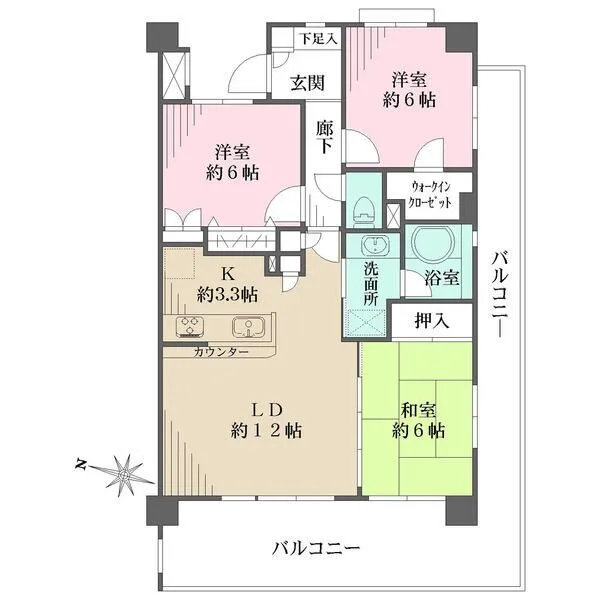 日神パレステージ三ツ池公園 間取図