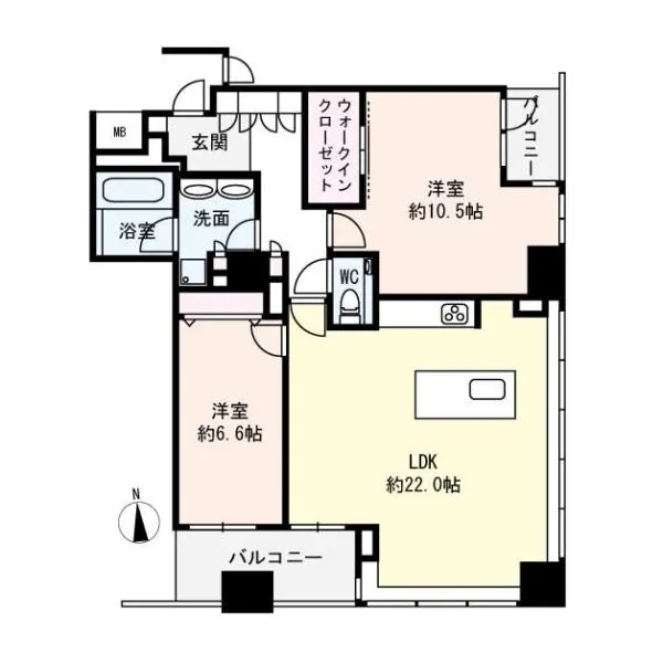 淀屋橋アップルタワーレジデンス 間取り図