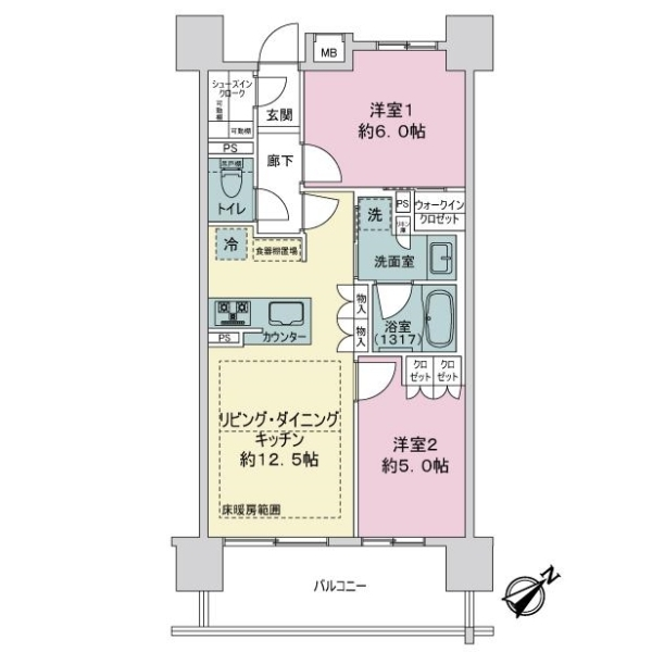オープンレジデンシア神宮南 間取図