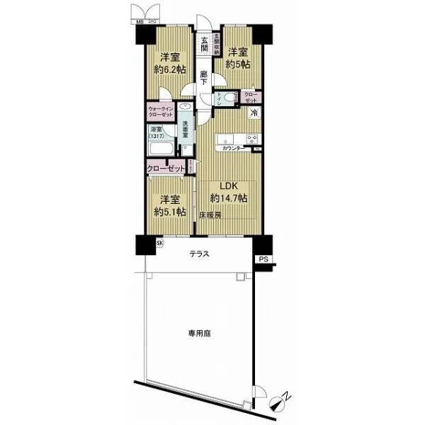 クレアクオーレ関目高殿 間取図