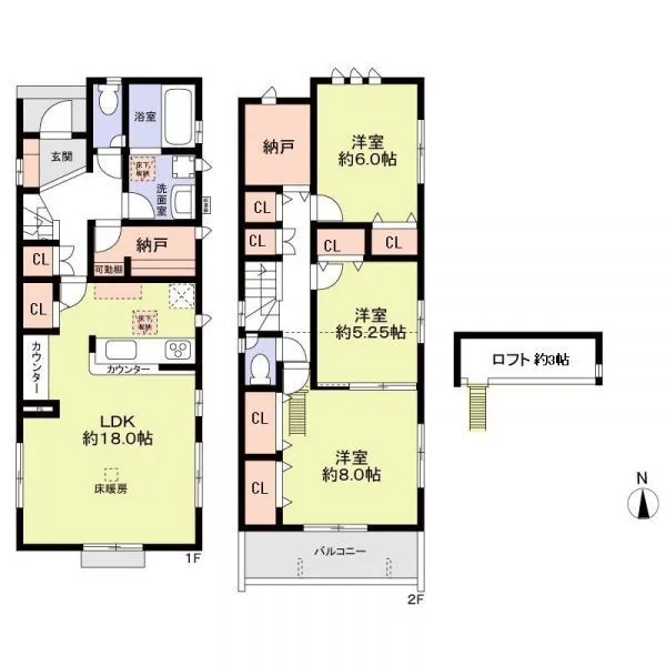 名古屋市守山区長栄 間取図