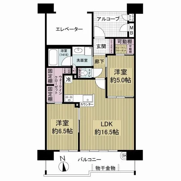 ウィズパークス大阪 間取図