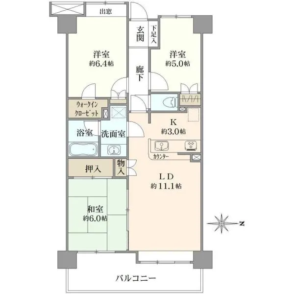 コスモ西大島グランステージ東棟 間取図