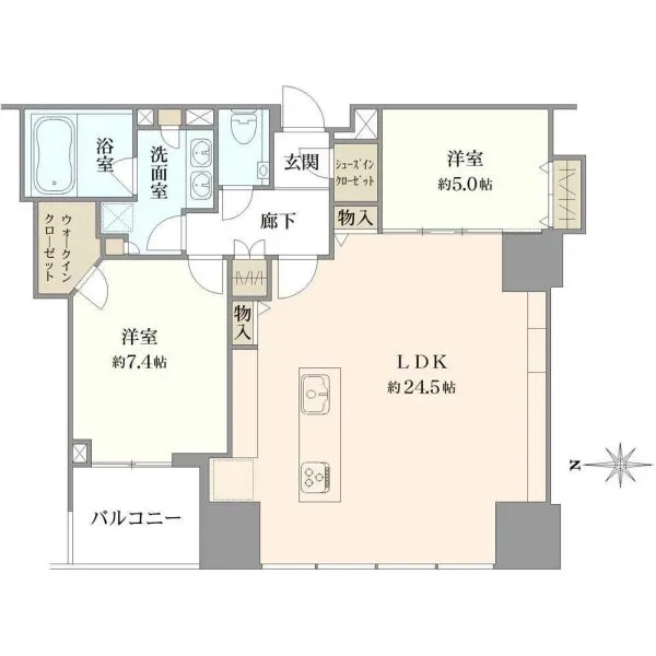 シティタワーズ豊洲ザ・ツインノースタワー 間取図