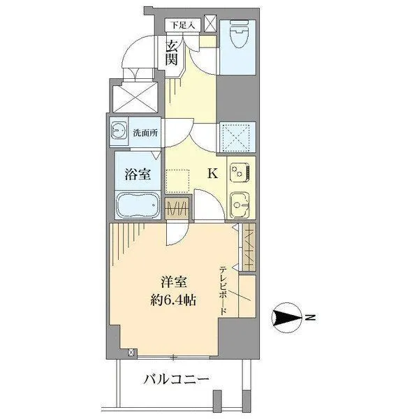 レジュールアッシュ梅田アクシア 間取図(平面図)