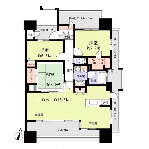 サンクレ-ア富士見台 間取図