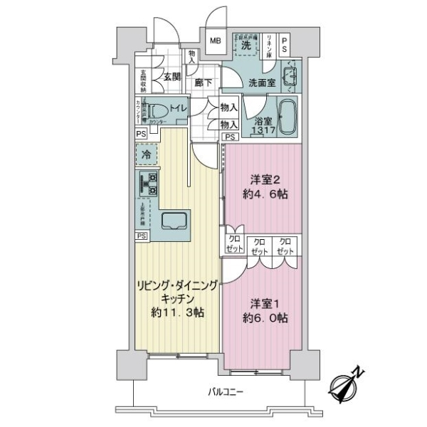 プレサンスロジェ横浜関内 間取図