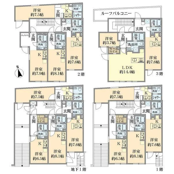 品川区上大崎1丁目 間取図(平面図)