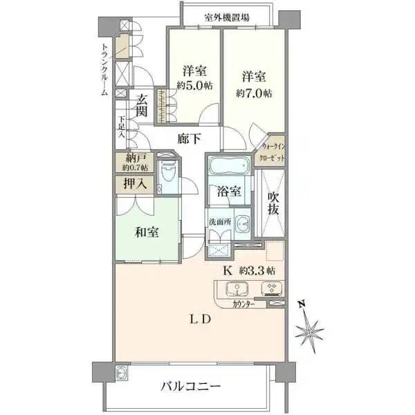 プラウド川名山 間取図