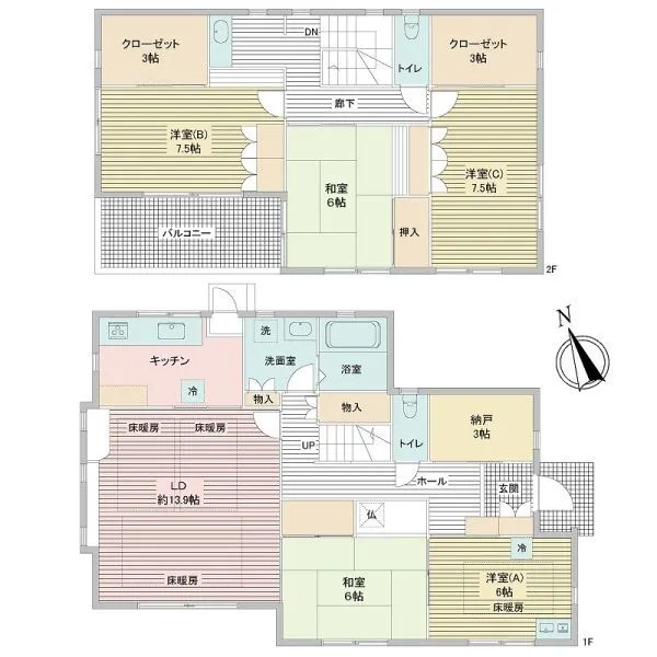 府中市小柳町5丁目 間取図