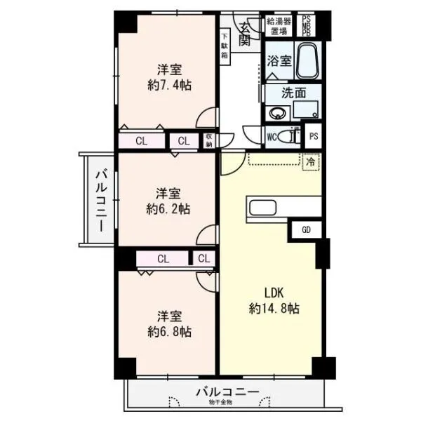 日商岩井高槻マンション 間取り図