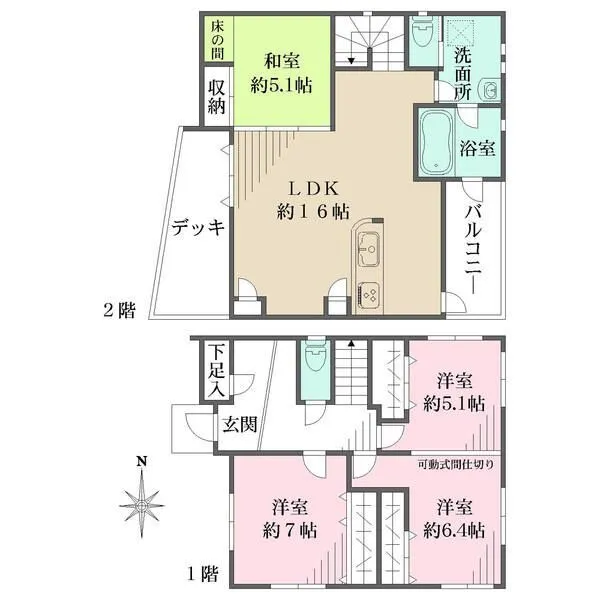 守口市八雲北町2丁目 間取図